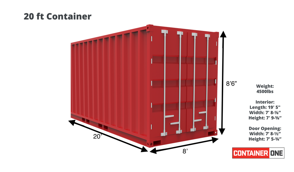 20ft Standard Cargo Worthy Shipping Container (20STCW)