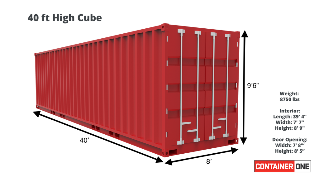 40ft High Cube Wind & Water Tight Shipping Container (40HCWWT)