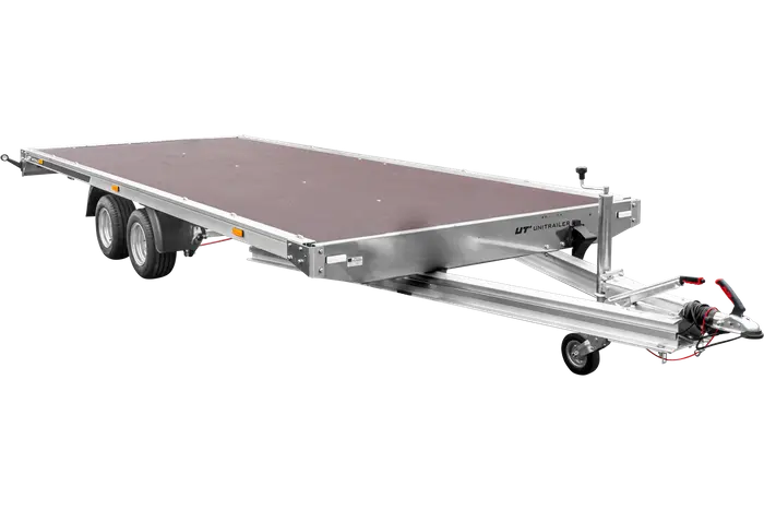 UNIPLAT 600 ALU two-axle aluminum platform recovery vehicle, 3500 kg GVWR, with loading ramps