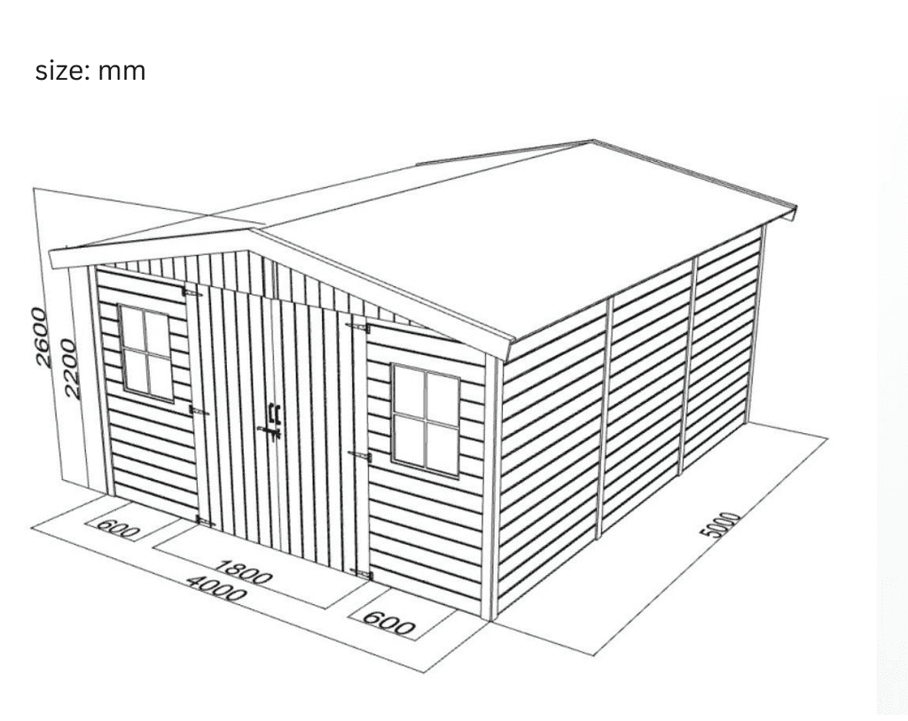 KLO-540 Log Cabin Kit (215 sq ft)