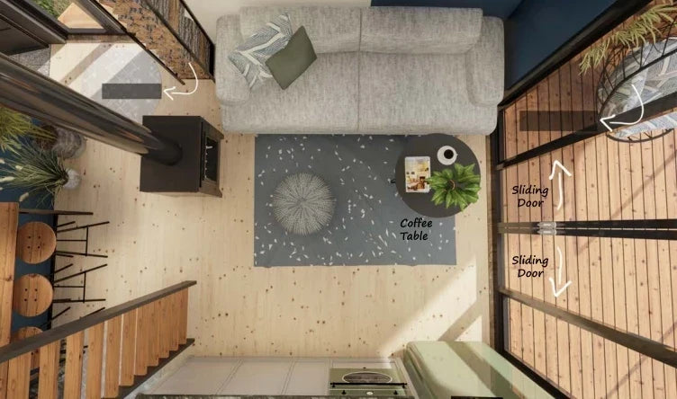 164-TRM Modern Eco-Friendly Wooden Kit Home With Bedroom, Bathroom & Kitchen (468 sq ft)