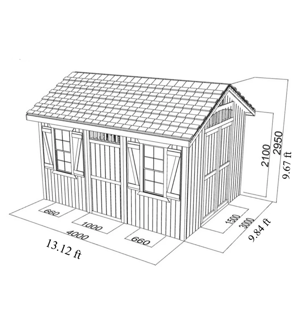 GYB-722 Log Cabin Kit (129 sq ft)