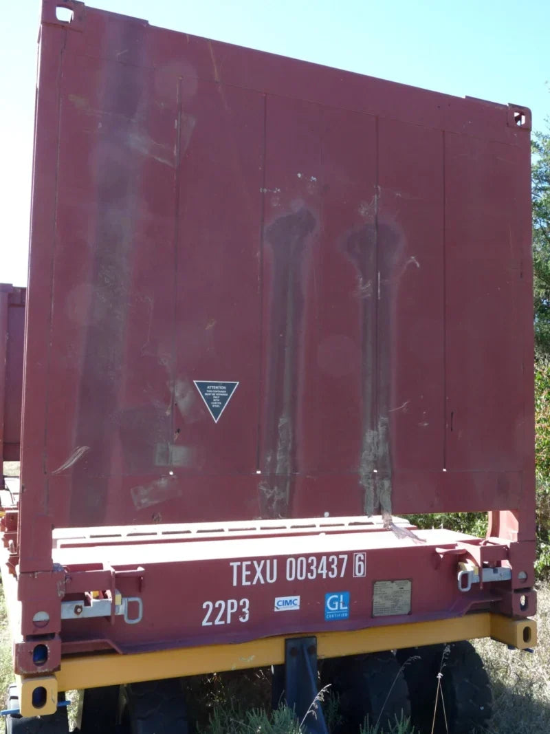 20′ Flat Rack Shipping Container – One Trip, For Equipment, Oversize Items