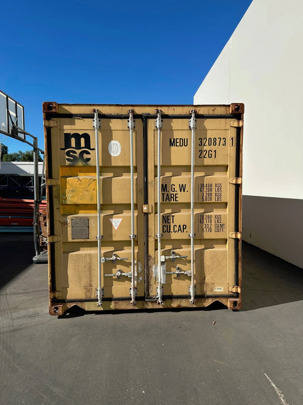 20ft Conex Shipping / Storage Container – Yellow/Gold – Priced to Sell!